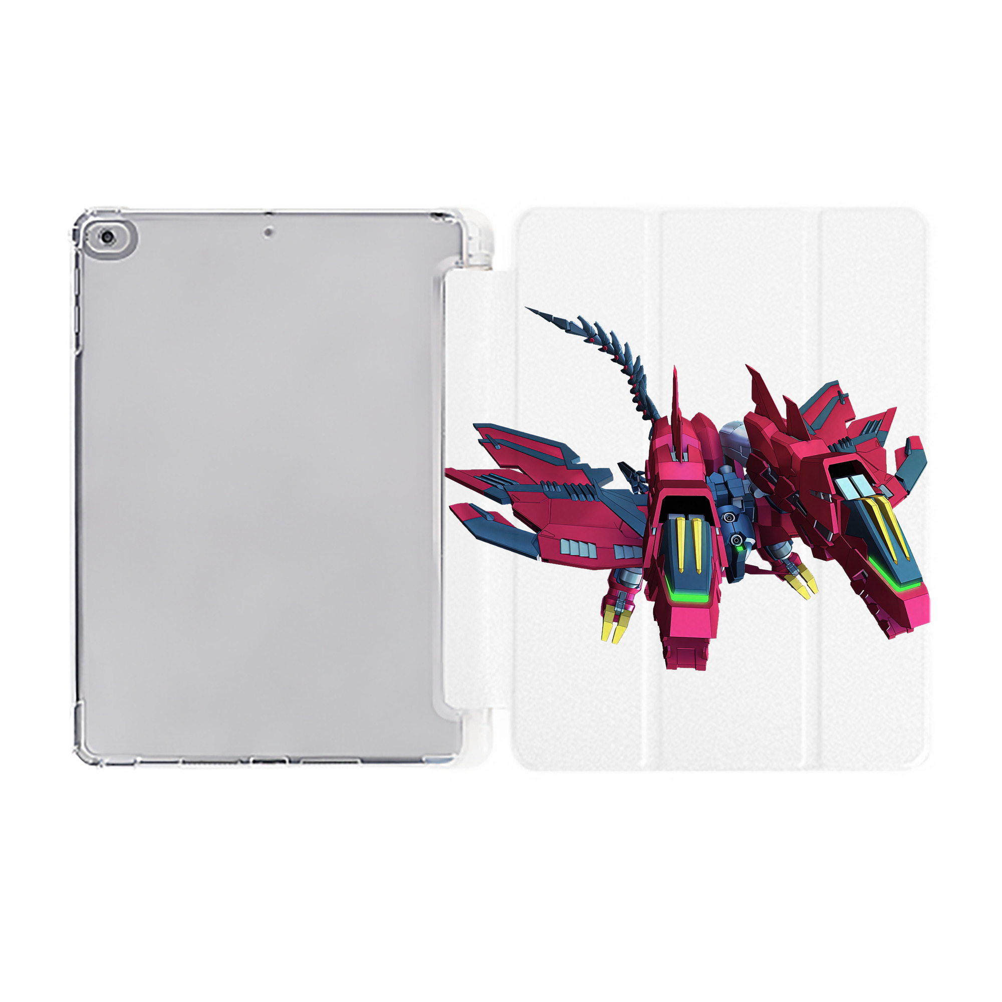 （画像用） 機動戦士ガンダム Mobile Suit Gundam IPad ケース ペン収納付き 三つ折りスタンド PUレザー×シリコン 対応機種9.5/10.5/10.9インチ